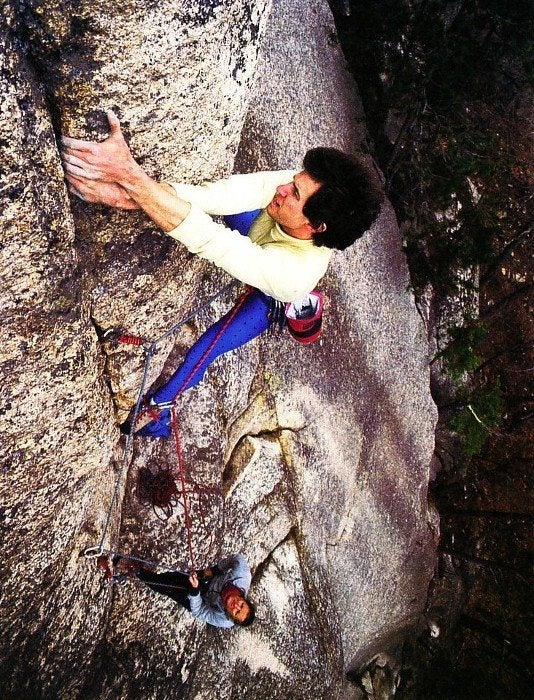 Neil Cannon climbing